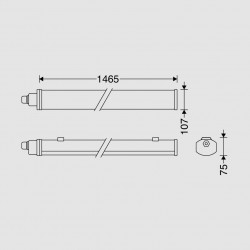 چراغ LED ضد نم و غبار مدل M453L145LED3865