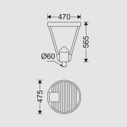 چراغ پاركي ساتلايت مدل M611LED3765-BL