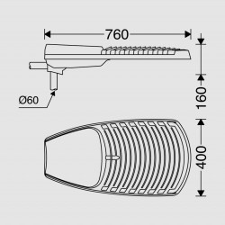 چراغ LED خیابانی مدل M314LULED9730-S